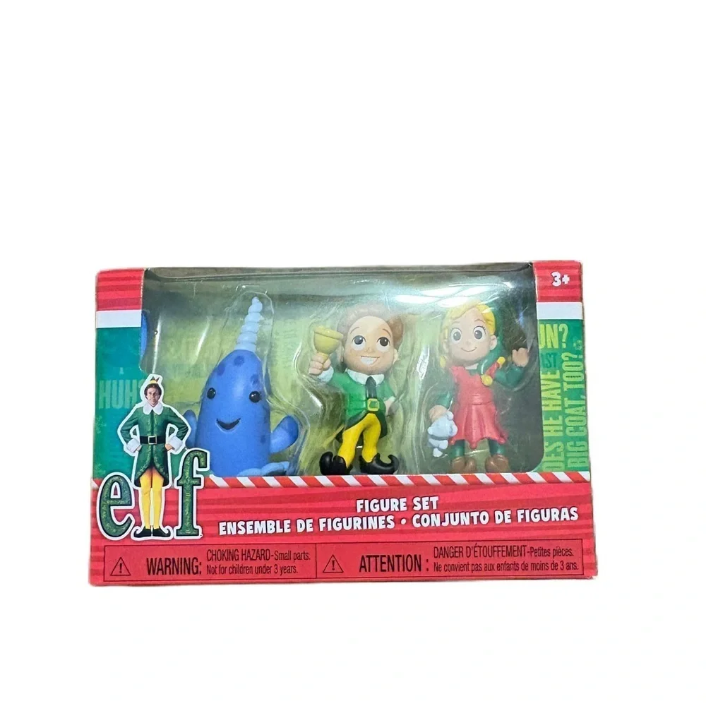Buddy the ELF Festive Figure Set - Blue, Green, Red Toy NEW Christmas